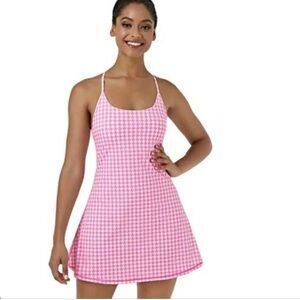 HALARA Pink Houndstooth Mini Dress